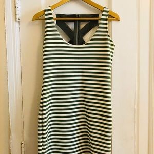 Green and Whites striped mini